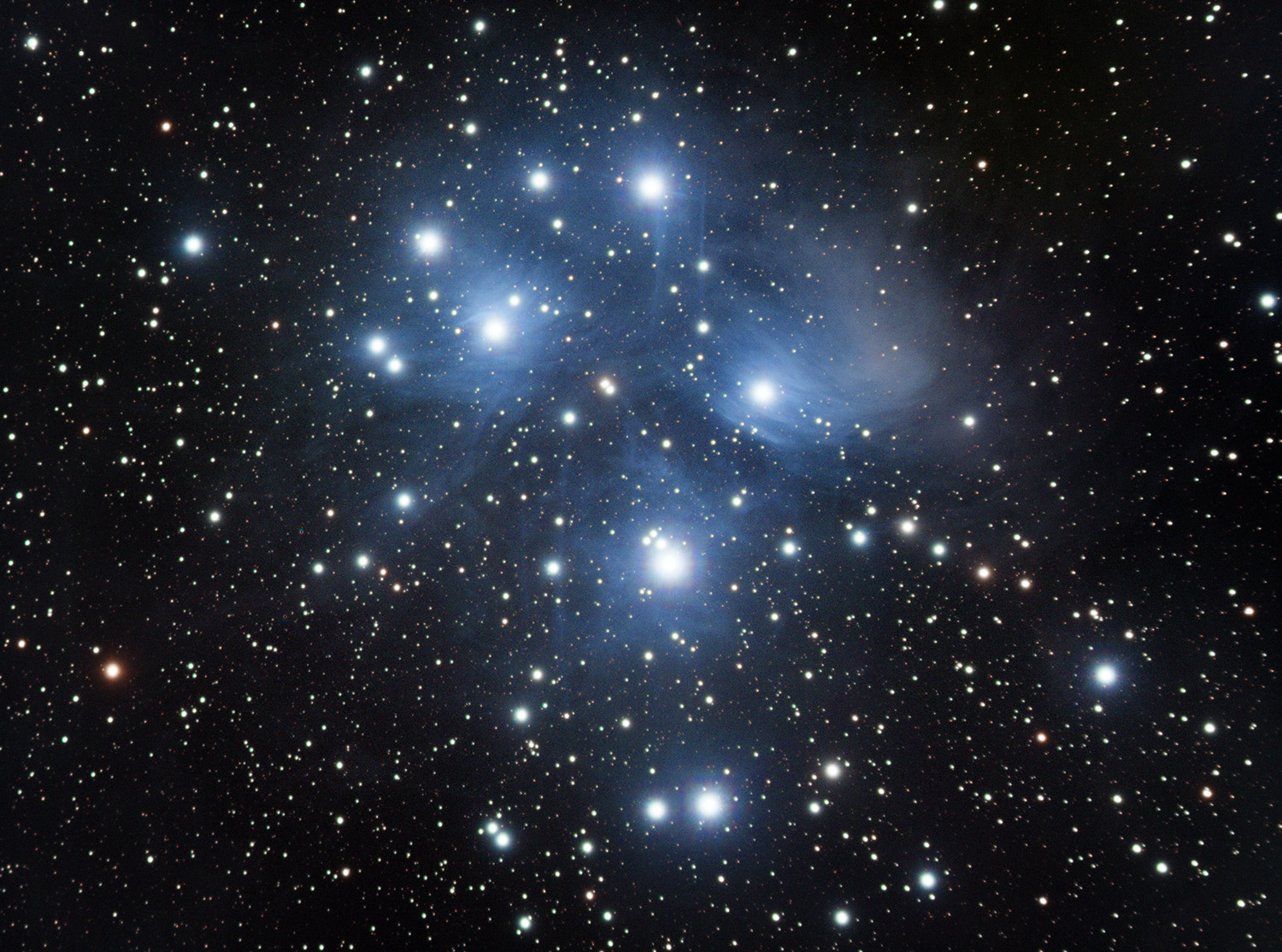 Messier 45 (Pleiades Cluster, The Seven Sisters)